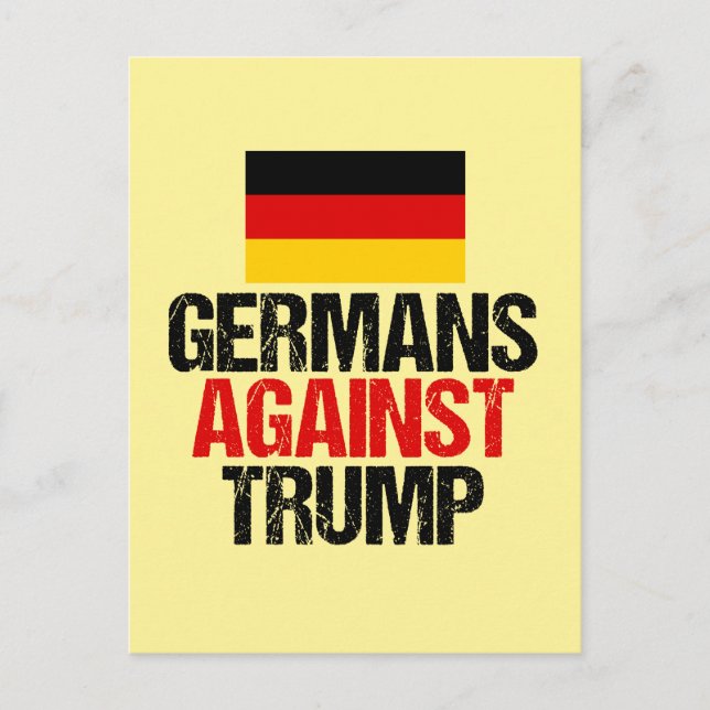 Carte Postale Les Allemands contre Donald Trump (Devant)