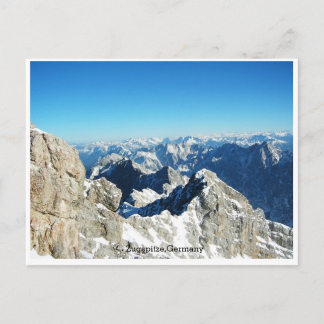Carte Postale Les Alpes allemandes, Zugspitze, Allemagne (Devant)