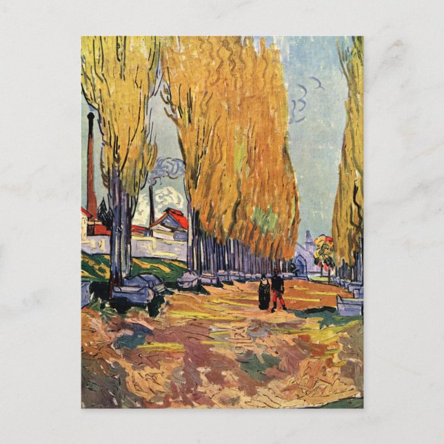 Carte Postale Les Alyscamps (cimetière) par Vincent van Gogh (Devant)