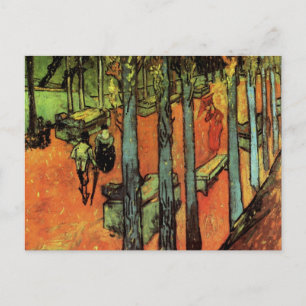 Carte Postale Les Alyscamps, Feuilles d'automne de Vincent van G