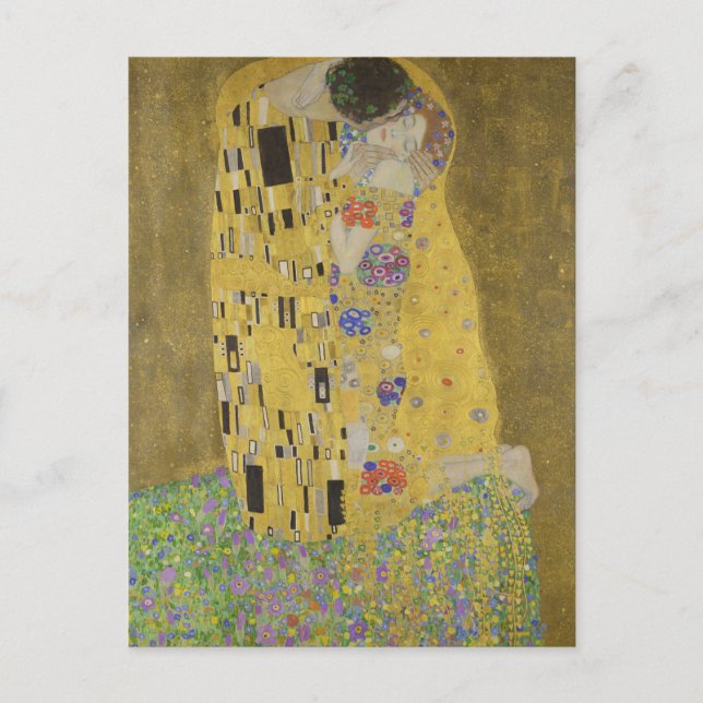 Carte Postale Les Amants enlacés par Gustav Klimt (Devant)