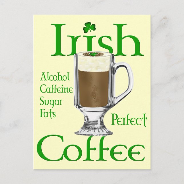 Carte Postale Les amateurs de café irlandais cadeaux (Devant)