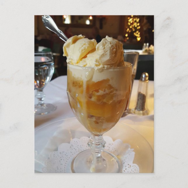 Carte Postale Les Amateurs De Nourriture Peach Sundae (Devant)