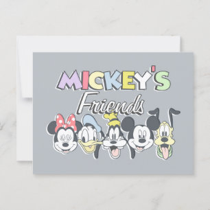Carte Postale Les amis de Classique Mickey