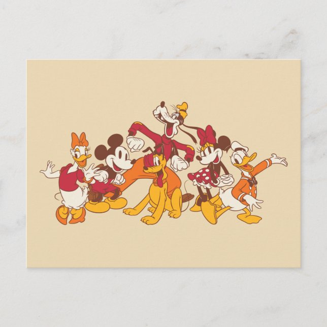 Carte Postale Les amis Disney classiques ensemble (Devant)