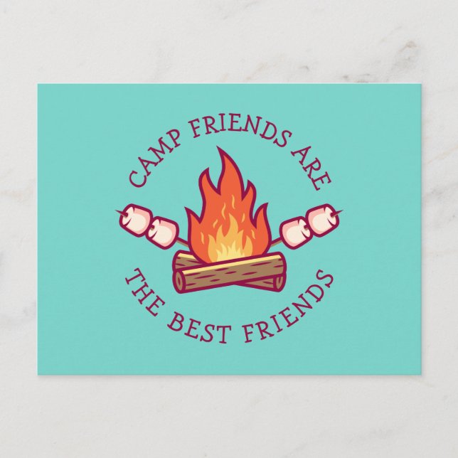 Carte Postale Les amis du camp sont les meilleurs amis (Devant)