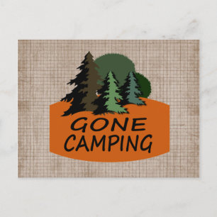 Carte Postale Les amoureux de la nature au Camping