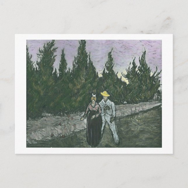 Carte Postale Les amoureux Van Gogh (Devant)