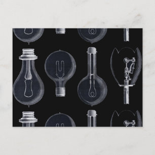 Carte Postale Les ampoules dans l'exposition à l'électricité de 
