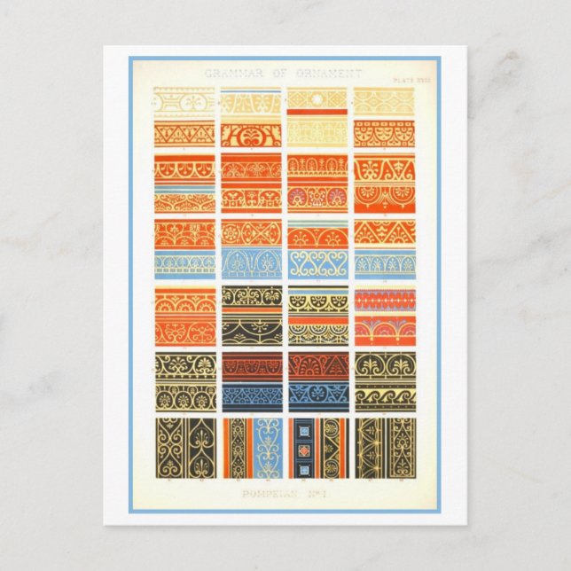 Carte Postale Les anciens modèles Fresco de Pompéi (Devant)