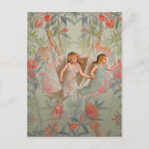 Carte Postale Les anges dans le jardin