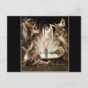 Carte Postale Les anges de Bouguereau entourent Cupidon