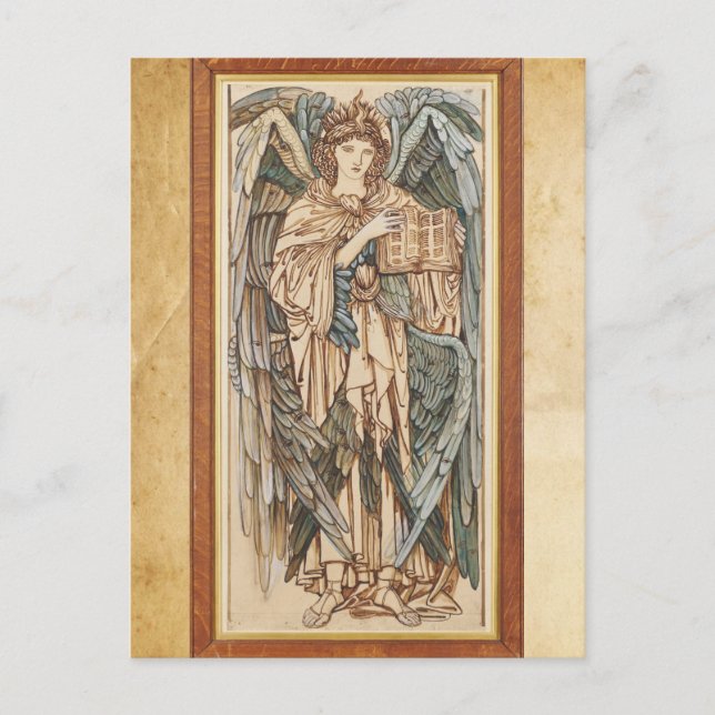 Carte Postale Les Anges de la Hiérarchie Cherubim, Burne Jones (Devant)