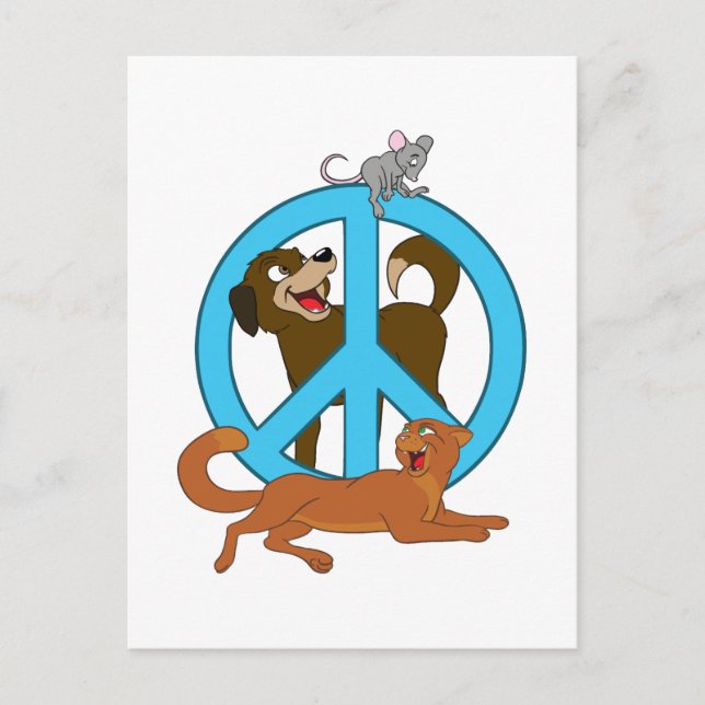 Carte Postale Les animaux de paix (Devant)