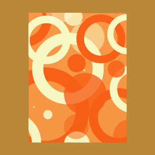 Carte Postale les années 70 spiral orange esthétique