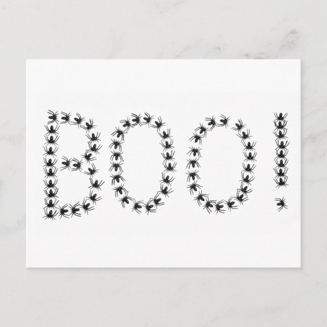 Carte Postale Les araignées disent Boo (Devant)