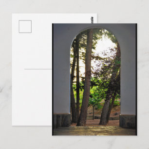 Carte Postale Les arbres à travers l'arche