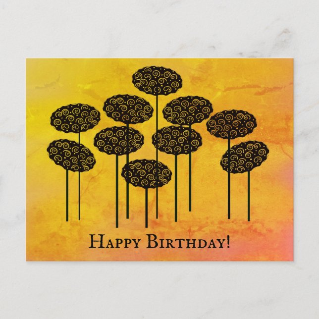 Carte Postale Les arbres d'automne Joyeux anniversaire (Devant)