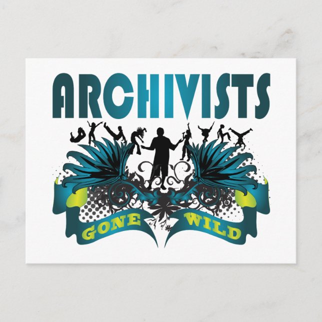 Carte Postale Les Archivistes Sont Partis Sauvages (Devant)