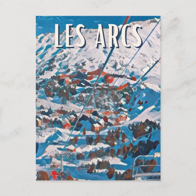Carte Postale Les Arcs Station de ski  (Devant)