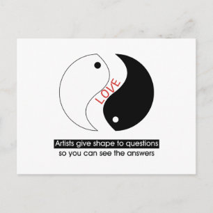 Carte Postale Les artistes donnent forme aux questions pour que