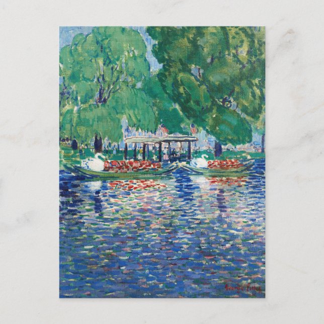 Carte Postale Les bateaux cygnes | George Luks (Devant)