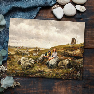 Carte Postale Les bergers devant les portes de la ville