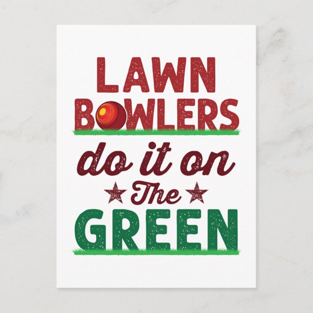 Carte Postale Les Bowlers De Pelouse Le Font Sur Le Vert (Devant)