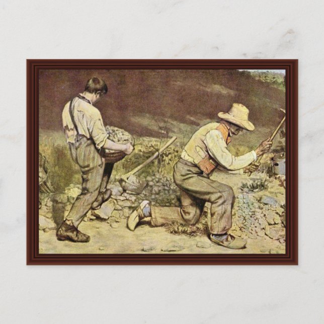 Carte Postale Les Brise-Pierre De Courbet Gustave (Devant)