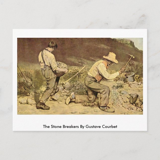 Carte Postale Les Brise-Pierre De Gustave Courbet (Devant)