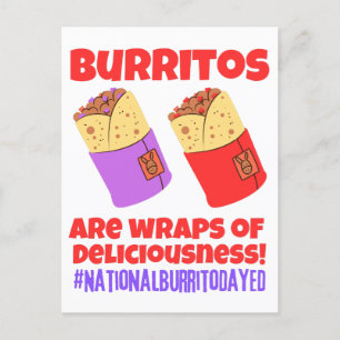 Carte Postale Les burritos sont des enveloppements de délicieuse
