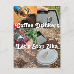 Carte Postale Les buveurs de café peuvent arrêter Zika par RoseW