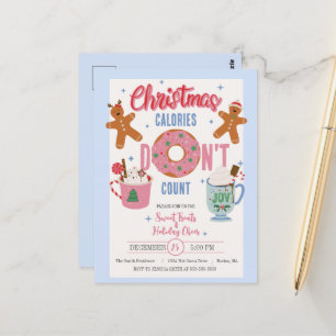 Carte Postale Les calories de Noël ne comptent pas
