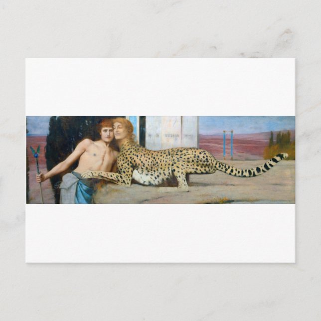Carte Postale Les Caresses, Fernand Khnopff (Devant)