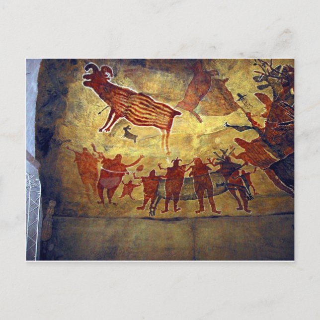 Carte Postale Les célèbres peintures rupestres préhistoriques (Devant)