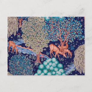 Carte Postale Les cerfs dans la forêt, William Morris