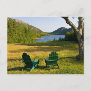 Carte Postale Les chaises Adirondack sur la pelouse de la Jordan