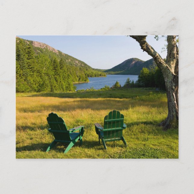 Carte Postale Les chaises Adirondack sur la pelouse du Jourdain (Devant)