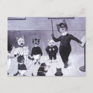 Carte Postale Les chatons apprennent à chanter