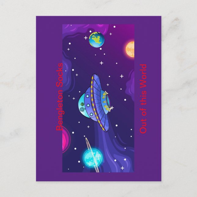 Carte Postale Les Chaussettes officielles "Bengleton : Out of th (Devant)
