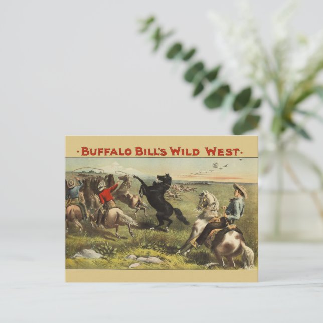 Carte Postale Les Chevaux de l'Ouest sauvage de Buffalo Bill (Debout devant)