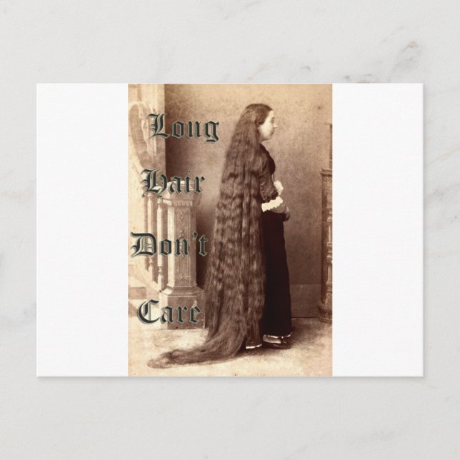 Carte Postale Les cheveux longs, ça ne m'intéresse pas (Devant)