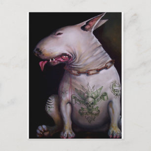 Carte Postale Les chiens mangent des chats