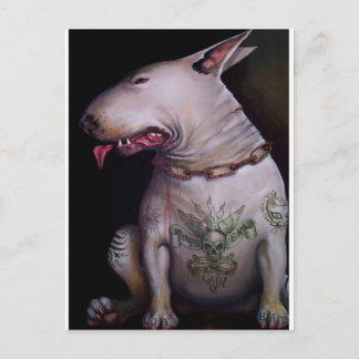 Carte Postale Les chiens mangent des chats