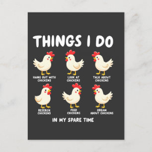 Carte Postale Les choses que je fais dans mon temps libre L'élev