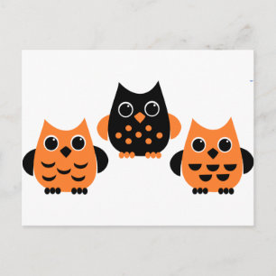 Carte Postale Les chouettes disent BOO !