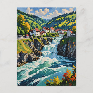 Carte Postale Les chutes du Rhin à Schaffhausen