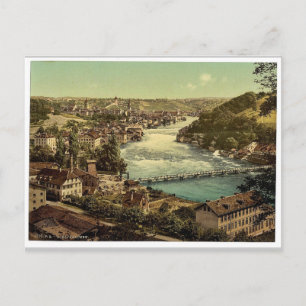 Carte Postale Les chutes du Rhin, vue générale, Schaffhausen