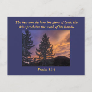 Carte Postale Les cieux déclarent la gloire de Dieu;...