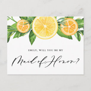Carte Postale Les citrons et les oranges seront-ils ma servante